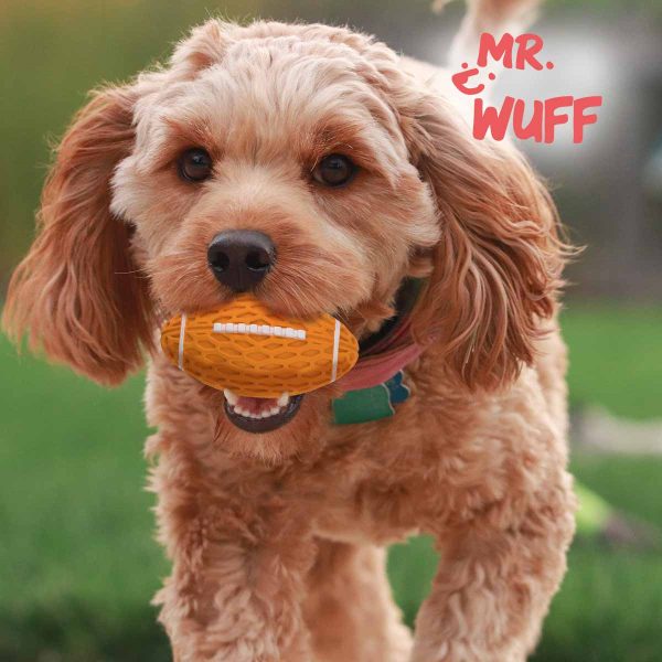 Pelota Perros Juguete Con Sonido Futbol Americano Mr Wuff - Imagen 6