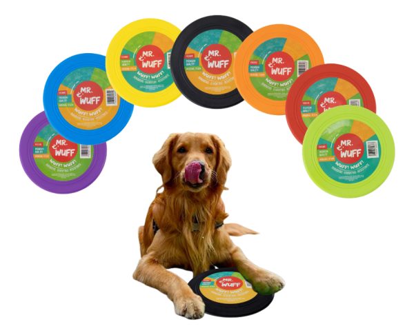 Frisbee Volador Perro Mr Wuff Resistente Flexible Negro