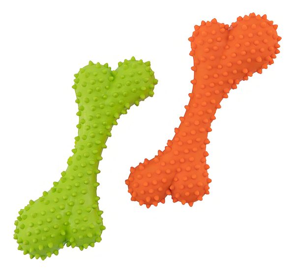 Juguete Para Perro Hueso Mordible Con Textura Sabor Res Verde - Imagen 5