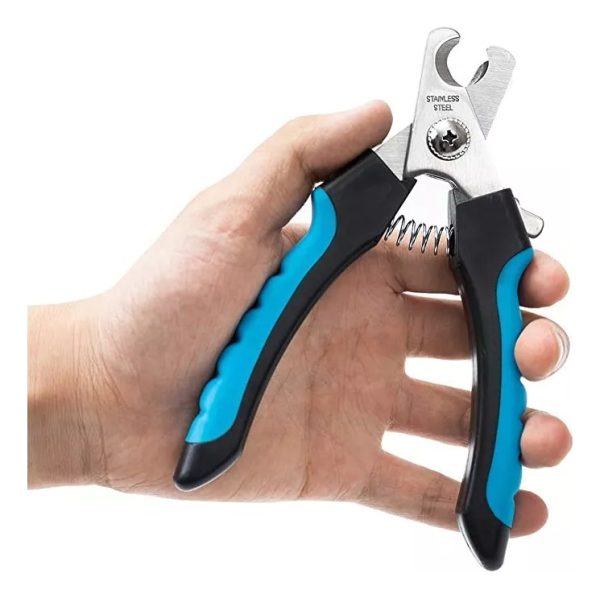 Corta Uñas Perro Gato Mascota Mr Wuff Antdeslizante Color Azul - Imagen 3