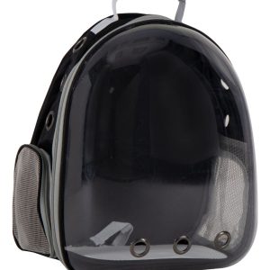 Mochila Transportadora Gato Perro Mr Wuff Comoda Back Color Negro