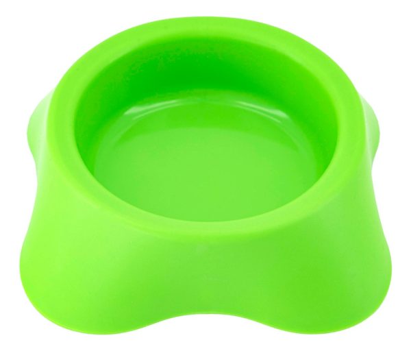 Plato Comedero Para Perro Plastico Mediano 18x15x6cm Mr Wuff Verde - Imagen 2