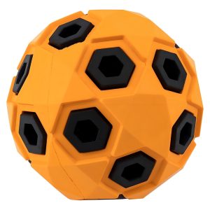 Juguete Pelota Dispensador Doble Grosor Para Perro Mr Wuff Color Naranja Claro