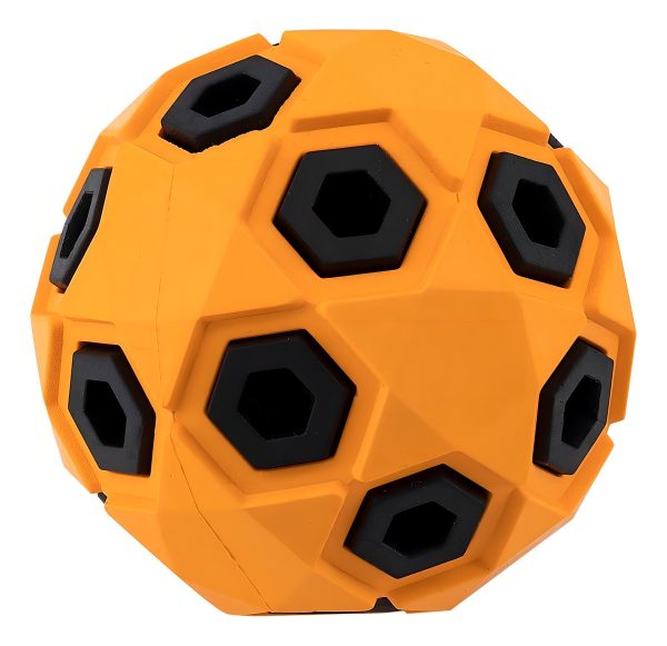 Juguete Pelota Dispensador Doble Grosor Para Perro Mr Wuff Color Naranja Claro