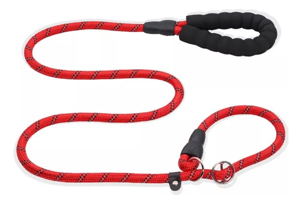 Correa Para Perro Resistente Ajustable Reflejante Mr Wuff Color Rojo - Imagen 2