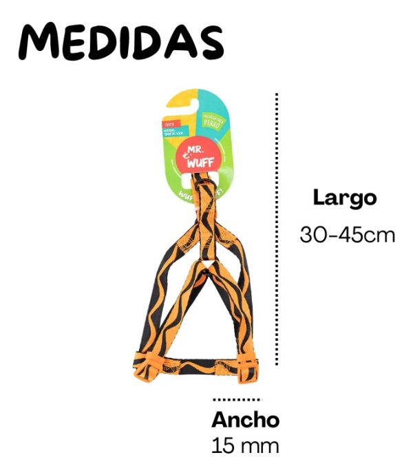 Pechera Arnes De Seguridad Para Perros Resistente Mr Wuff Naranja S - Imagen 5