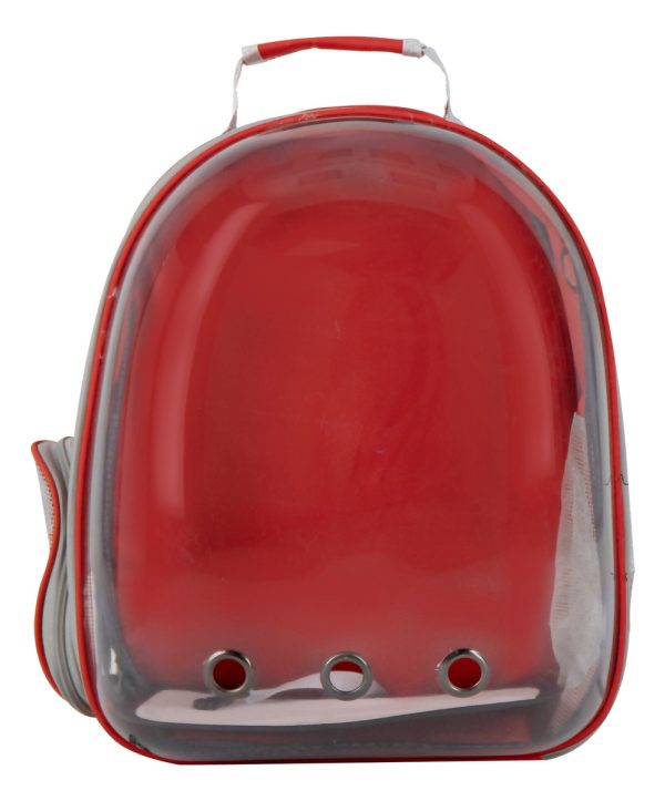 Mochila Transportadora Gato Perro Mr Wuff Comoda Back Rojo - Imagen 3