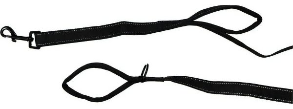 Correa Para Perro Doble Agarre Resistente Antideslizante De Alta Seguridad 1.20m Mr Wuff Color Negro - Imagen 5