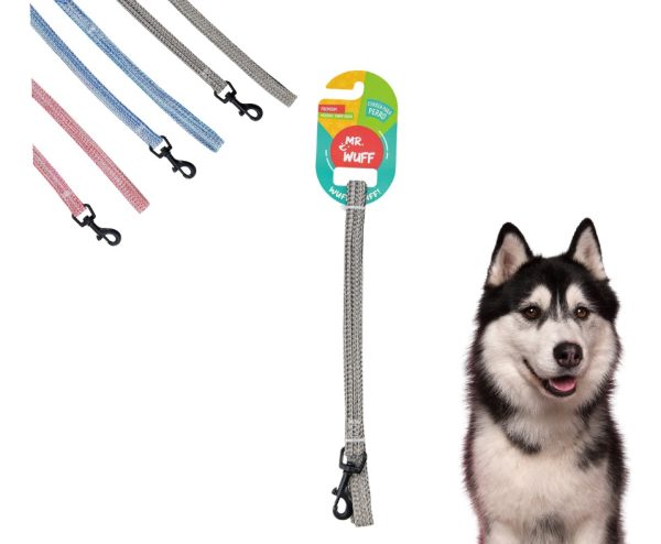 Correa Para Perros Grande Resistente Fuerte 1.20m Mr Wuff Gris
