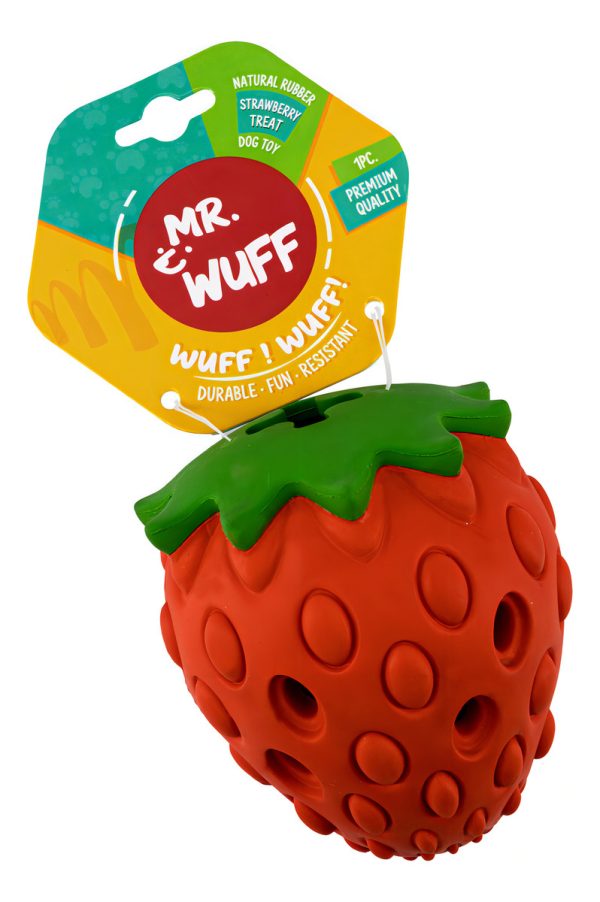 Juguete Para Perro Fresa Dispensadora Interactiva Plástico Mr Wuff - Imagen 8