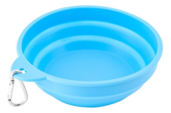 Plato Comedero Para Perro Plegable 17x11x5cm Mr Wuff Color Azul - Imagen 2