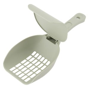 Pala Recogedor Arenero Para Gatos Mr Wuff Con Tapadera Color Gris
