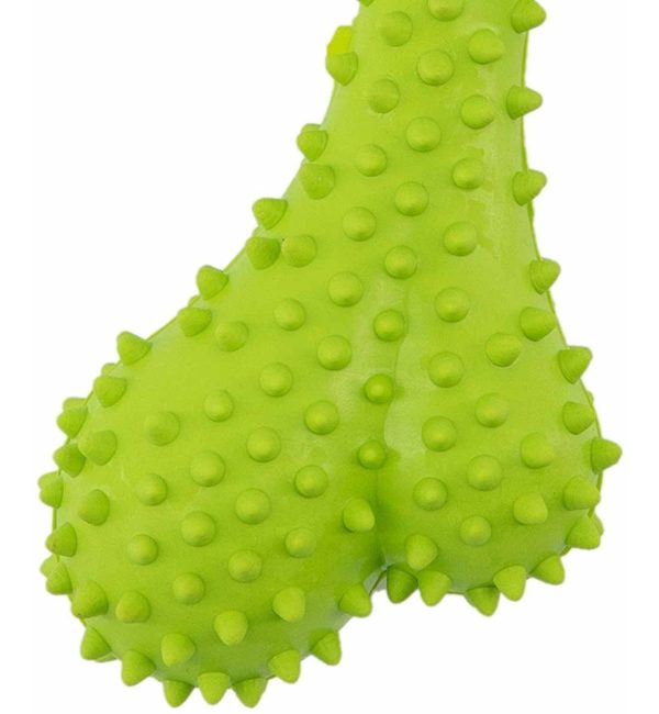 Juguete Para Perro Hueso Mordible Con Textura Sabor Res Verde - Imagen 6