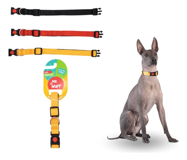 Collar Para Perros Gatos Mascotas Ajustable Mr Wuff Color Naranja Broche Tamaño Del Collar Xl