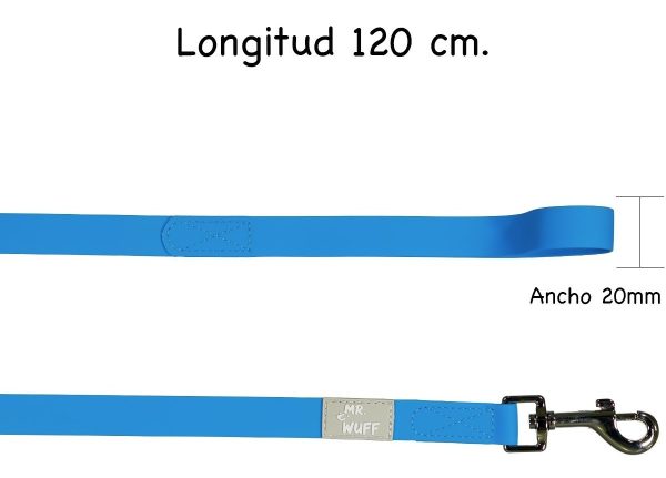 Correa Para Perro Resistente Calidad Mr Wuff Azul - Imagen 6