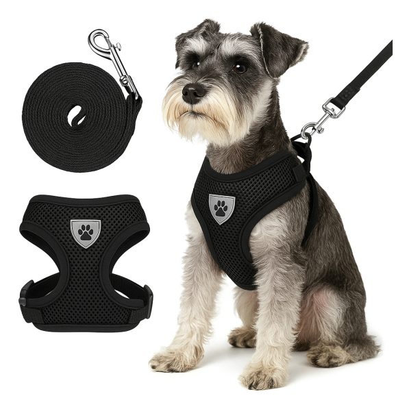 Pechera Perro Arnes Seguridad Mr Wuff Chico Mediano Y Grande Negro L42-56cm