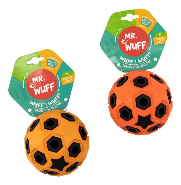 Juguete Pelota Dispensador Doble Grosor Para Perro Mr Wuff Color Naranja Claro - Imagen 7