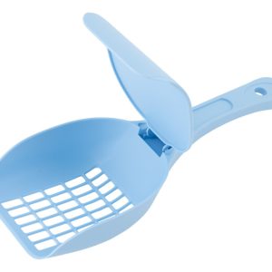 Pala Recogedor Arenero Para Gatos Mr Wuff Con Tapadera Color Azul