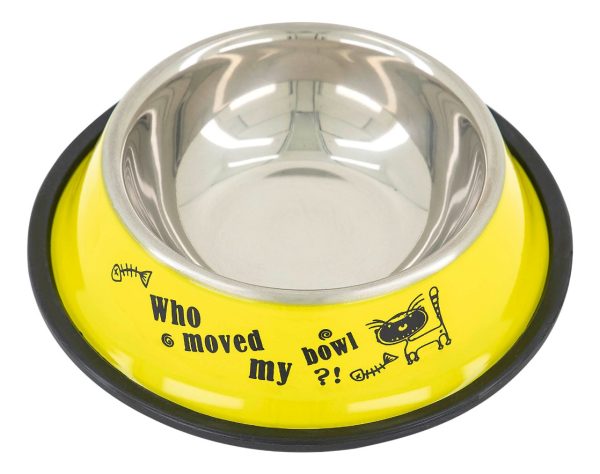 Plato Comedero Perro Antidezlizante 538 G 19oz 22 Cm Mr Wuff Color Amarillo - Imagen 6