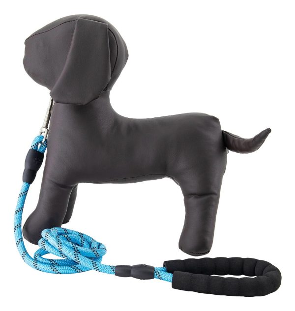 Correa Para Perro Fuerte Reflejante Mango Acolchado Mr Wuff Color Azul - Imagen 3