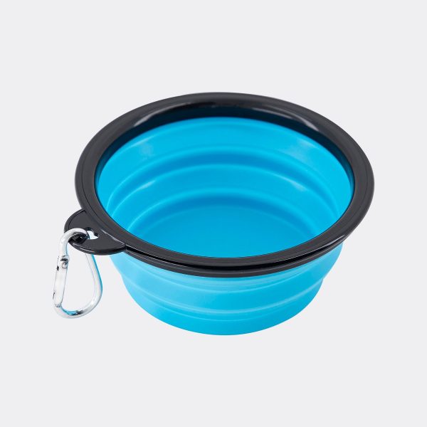 Plato Comedero Para Perro Plegable 155g Mr Wuff Color Azul - Imagen 2