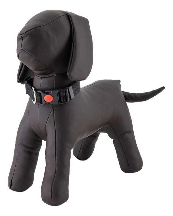 Collar Para Perros Gatos Mascotas Ajustable Mr Wuff Color Negro Broche Tamaño Del Collar L - Imagen 6