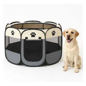 Casa Corral Para Perro Gato Conejo Mascota Plegable Mr Wuff Gris / Chico