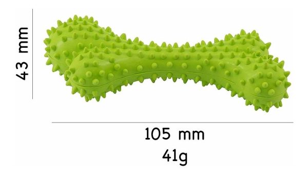 Juguete Para Perro Hueso Mordible Con Textura Sabor Res Verde - Imagen 3