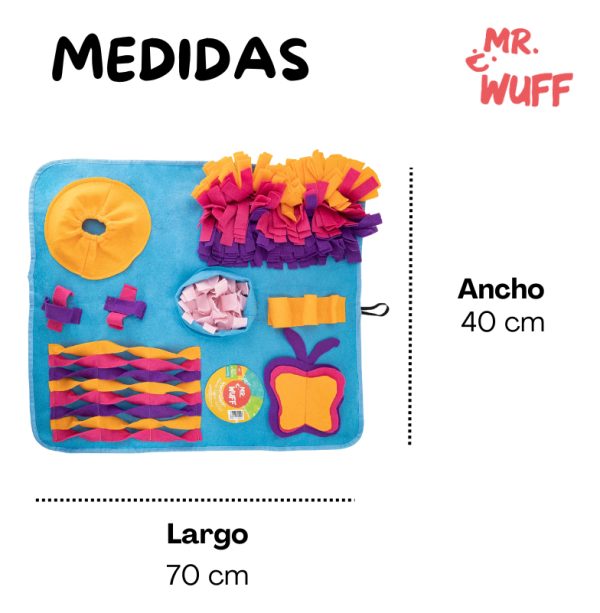 Tapete Juego Interactivo Perro Gato Alfombra 70x40cm Mr Wuff - Imagen 3