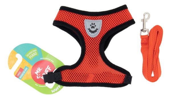 Pechera Perro Arnes Seguridad Mr Wuff Chico Mediano Y Grande Rojo M37-47cm - Imagen 2