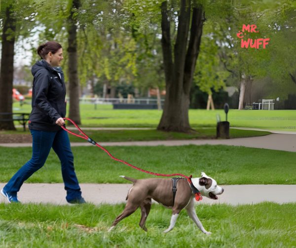 Correa Para Perro Resistente Ajustable Reflejante Mr Wuff Color Rojo - Imagen 6