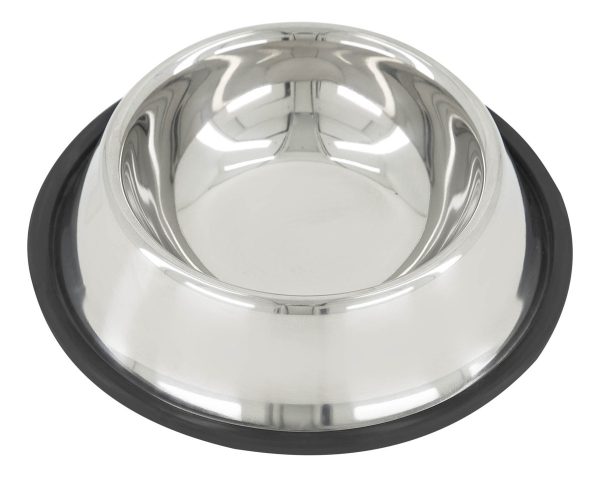 Plato Comedero Perro Antidezlizante 765 G 27oz 26 Cm Mr Wuff Color Plateado - Imagen 2