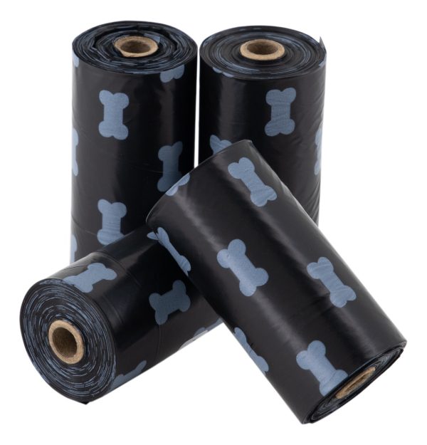 150 Bolsas Para Perro Popo Heces Sanitaria Mr Wuff 10 Rollos Negro - Imagen 2