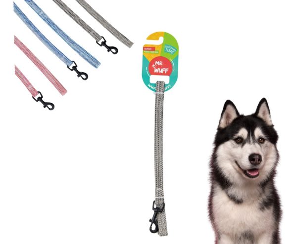 Correa Para Perros Grande Resistente Fuerte 1.20m Mr Wuff Color Gris