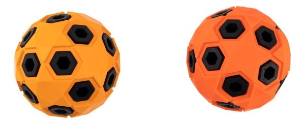 Juguete Pelota Dispensador Doble Grosor Para Perro Mr Wuff Color Naranja Claro - Imagen 6