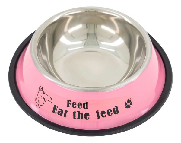Plato Comedero Perro Antidezlizante 538 G 19oz 22 Cm Mr Wuff Color Rosa - Imagen 6