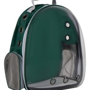 Mochila Transportadora Gato Perro Mr Wuff Comoda Back Color Verde