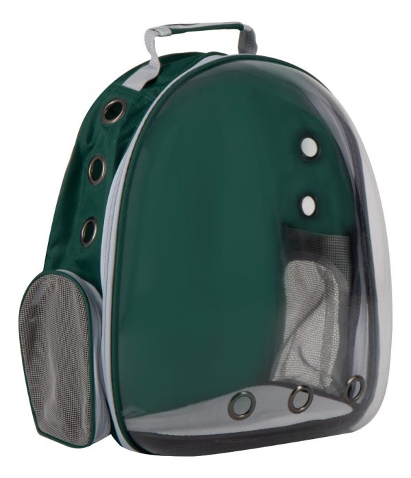 Mochila Transportadora Gato Perro Mr Wuff Comoda Back Color Verde