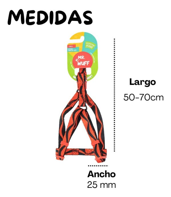 Pechera Arnes De Seguridad Para Perros Resistente Mr Wuff Rojo M - Imagen 3
