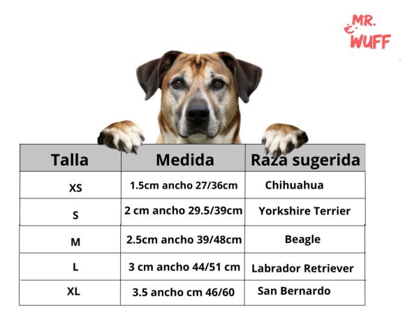 Collar Para Perro Cierre Hebilla Metalica Ajustable Mr Wuff Rojo Collar Para Perro M - Imagen 3