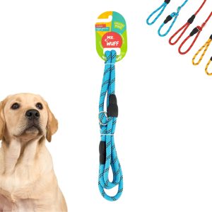 Correa Para Perro Resistente Ajustable Reflejante Mr Wuff Color Azul