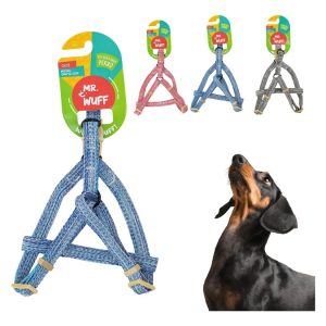 Pechera Arnes De Seguridad Para Perros Resistente Mr Wuff Azul L