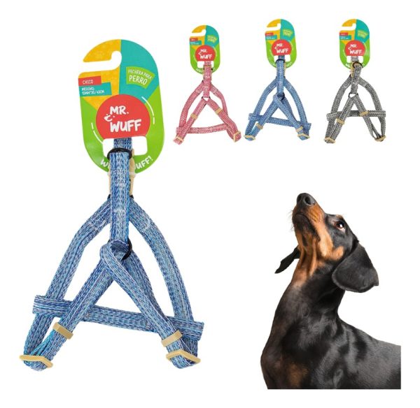 Pechera Arnes De Seguridad Para Perros Resistente Mr Wuff Azul M