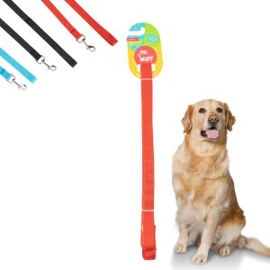 Correa Para Perro Larga 6m Resistente Mr Wuff Color Rojo