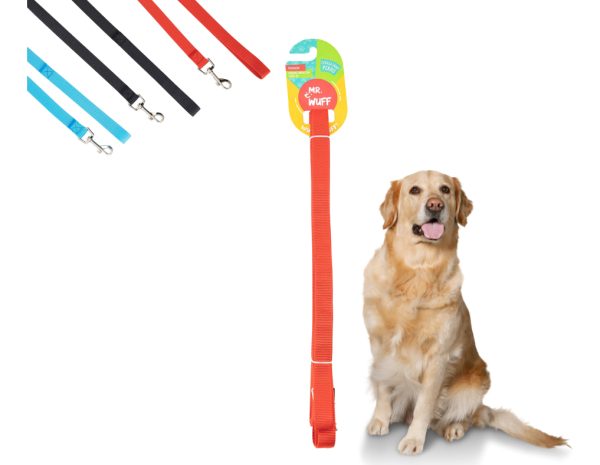 Correa Para Perro Larga 6m Resistente Mr Wuff Color Rojo