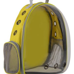 Mochila Transportadora Gato Perro Mr Wuff Comoda Back Color Amarillo