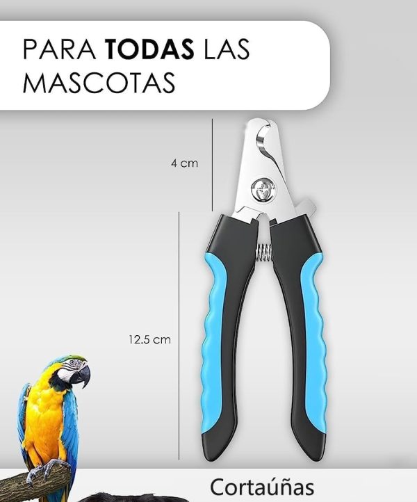 Corta Uñas Perro Gato Mascota Mr Wuff Antdeslizante Color Azul - Imagen 5
