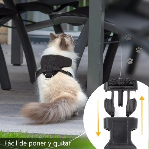 Pechera Perro Arnes Seguridad Mr Wuff Chico Mediano Y Grande Negro L42-56cm - Imagen 9