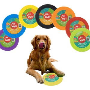 Frisbee Volador Perro Mr Wuff Resistente Flexible Amarillo