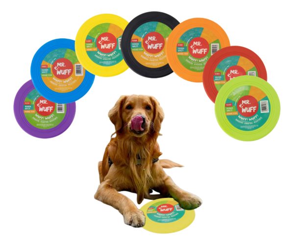 Frisbee Volador Perro Mr Wuff Resistente Flexible Amarillo